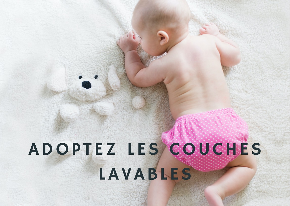 bébé avec couches lavable