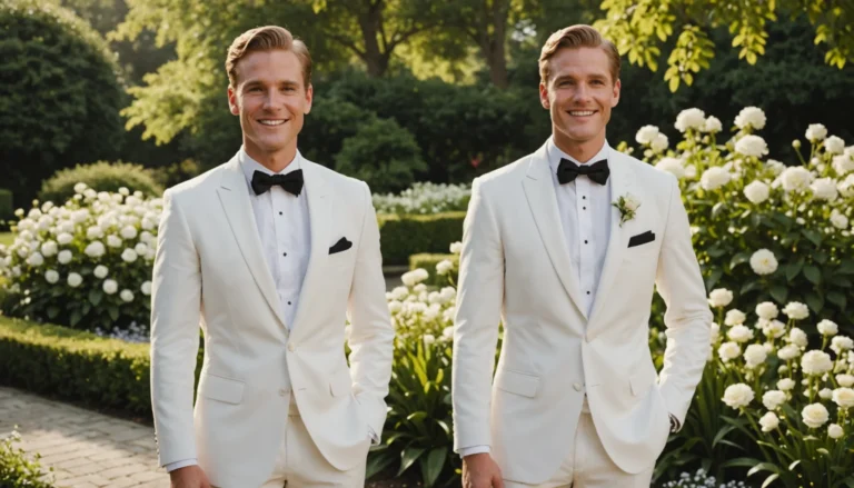 Le charme du smoking blanc pour un mariage inoubliable
