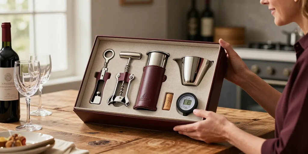 coffret accessoires pour vin